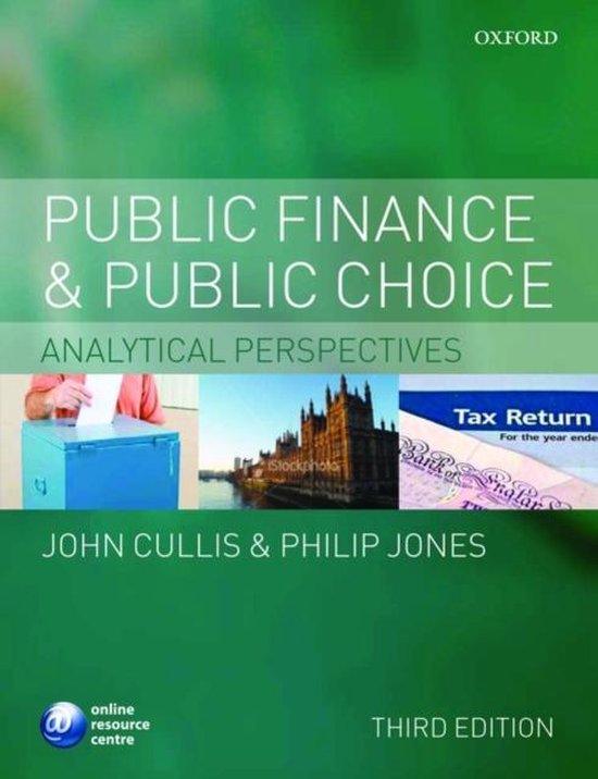 Boekcover 'Public Finance & Public Choice', analytische perspectieven, derde editie, door John Cullis & Philip Jones.