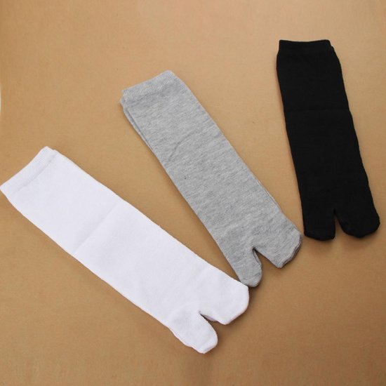Japanse Sokken - Tabi sokken -  Teen sokken - Maat One size - Wit - Hiden