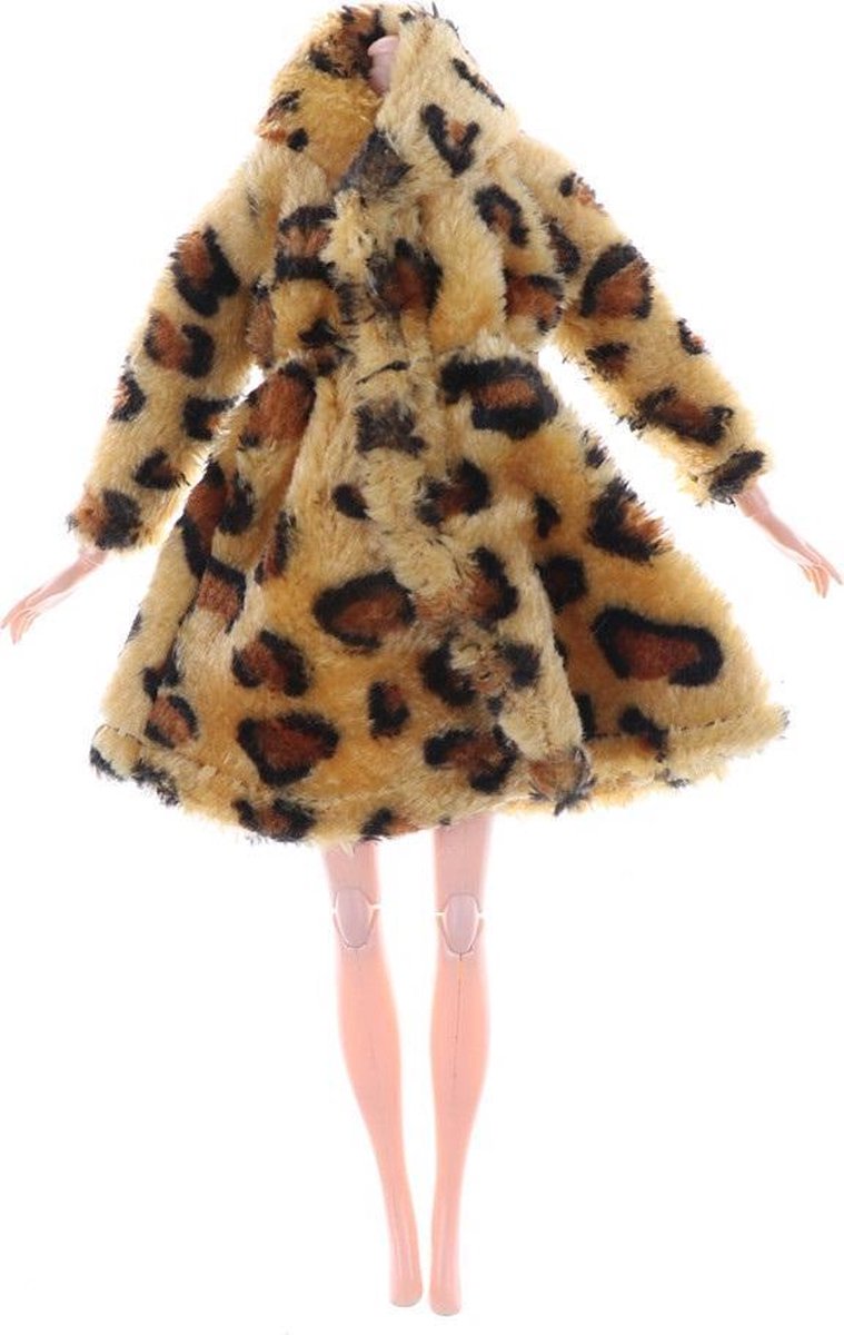 Bontjas met panter / luipaard print voor - modepop kleertjes jasje |