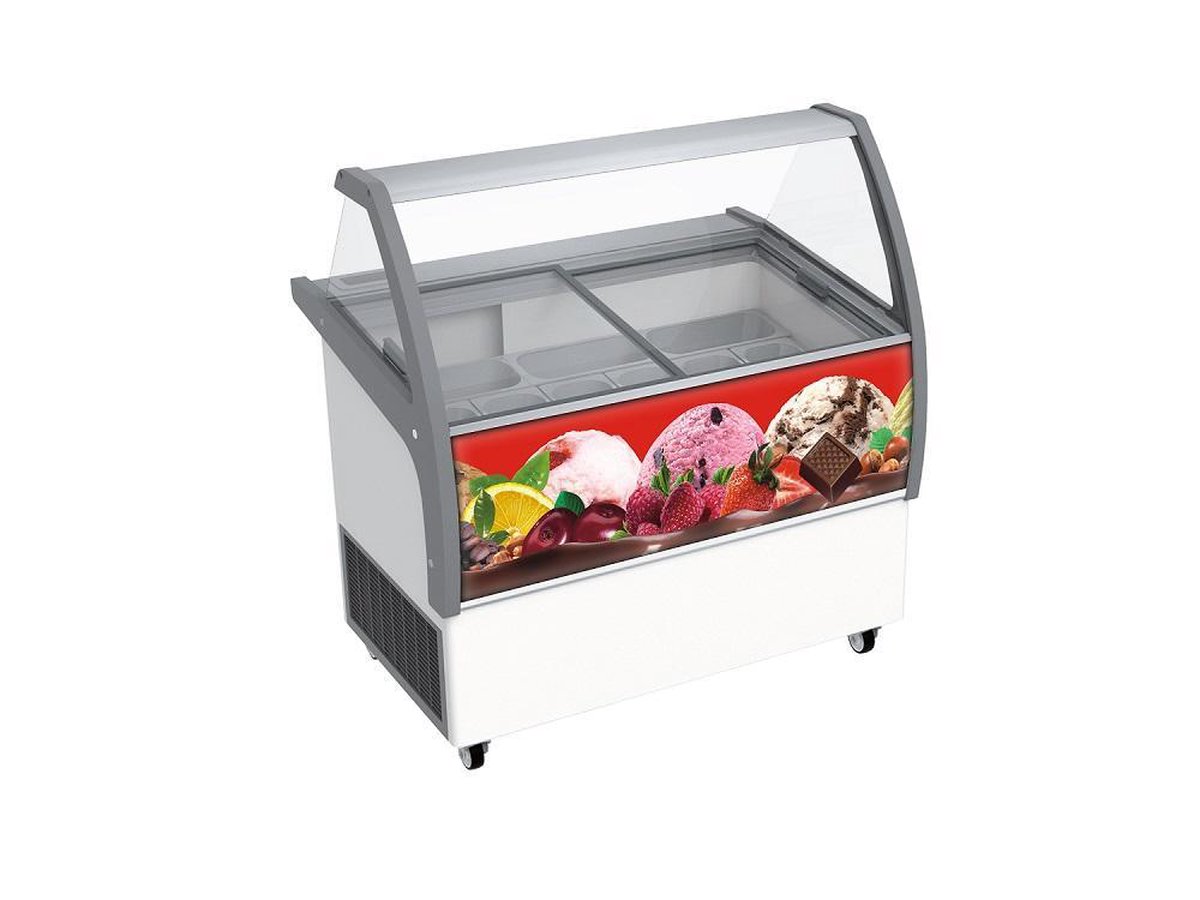 Professionele Schepijsvitrine Curacao | 10 x 5 liter | Combisteel | 7472.0105 | Horeca