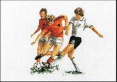 Thea Gouverneur Borduurpakket 1001 Voetballen - Linnen stof