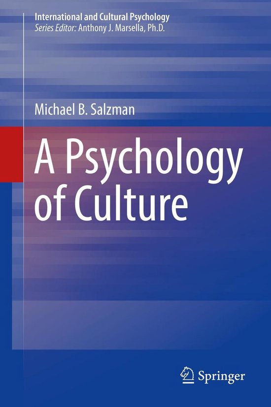 International and Cultural Psychology A Psychology of Culture (ebook