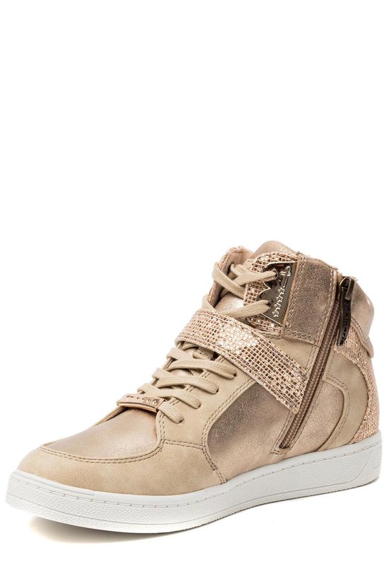 Tamaris - 1/25201/38 - Hoge sneakers - Dames - Maat 40 - Goud;Gouden - 405  -Sisal Comb PU | bol.com