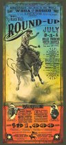 Signs-USA rodeo western affiche - Black Hills South Dakota - Wandbord - Dibond - 100 x 45 cm