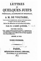 Lettres de quelques juifs portugais, allemands et polonais