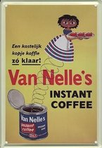 Van Nelle's Koffie reclame Instant Coffee reclamebord 10x15 cm