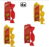4x Crepe guirlande brandveilig rood/geel 24 meter