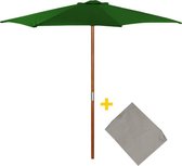 MaxxGarden Parasol - met ophaalsysteem - 3 meter - GROEN + GRATIS afdekhoes