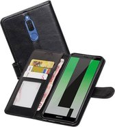 Hoesje Geschikt voor Huawei Mate 10 Lite - Portemonnee hoesje booktype wallet Zwart