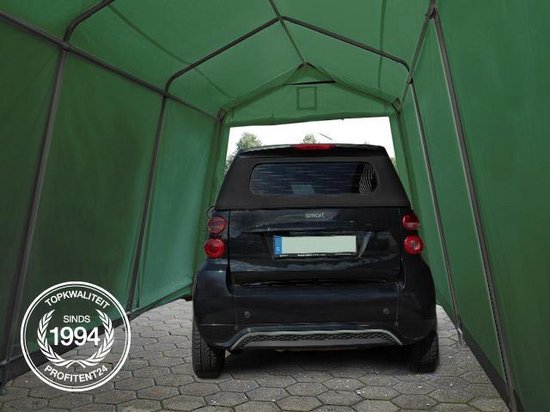 Garagetent - Auto tent – 2,4x3,6m - PVC / donkergroen / waterdicht & UV-bestendig bol.com