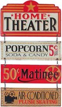 Signs-USA Home Theater - Retro Wandbord - Metaal - 57x33 cm