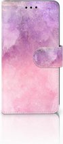 Smartphone Hoesje Huawei P20 Book Case Design Pink Purple Paint