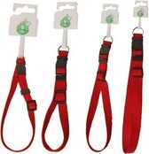 Nylon halsband rood verstelbaar 10mm breed 20-35 cm lang