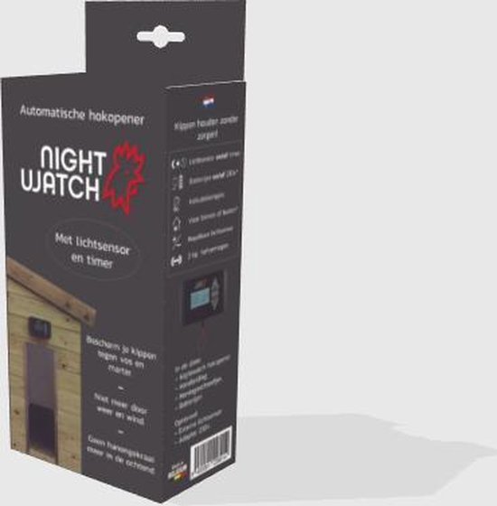 Nightwatch - Automatische hokopener voor kippen - ChickenCare