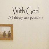 Muursticker With God All Things Are Possible