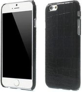 MW Hard Case me PU Lederen Coating Crocodile Skin Zwart voor Apple iPhone 6