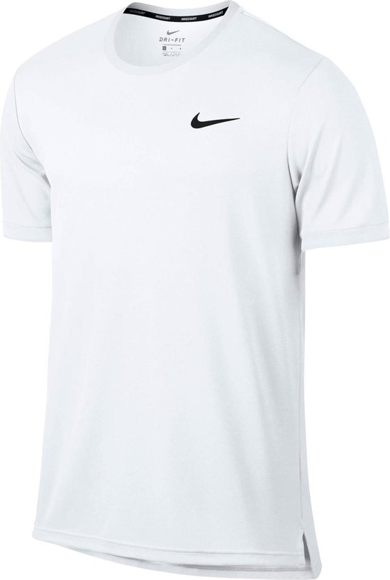 Nike Court Dry Tennis Shirt Heren Sportshirt - Maat S - Mannen - wit/zwart  | bol.com