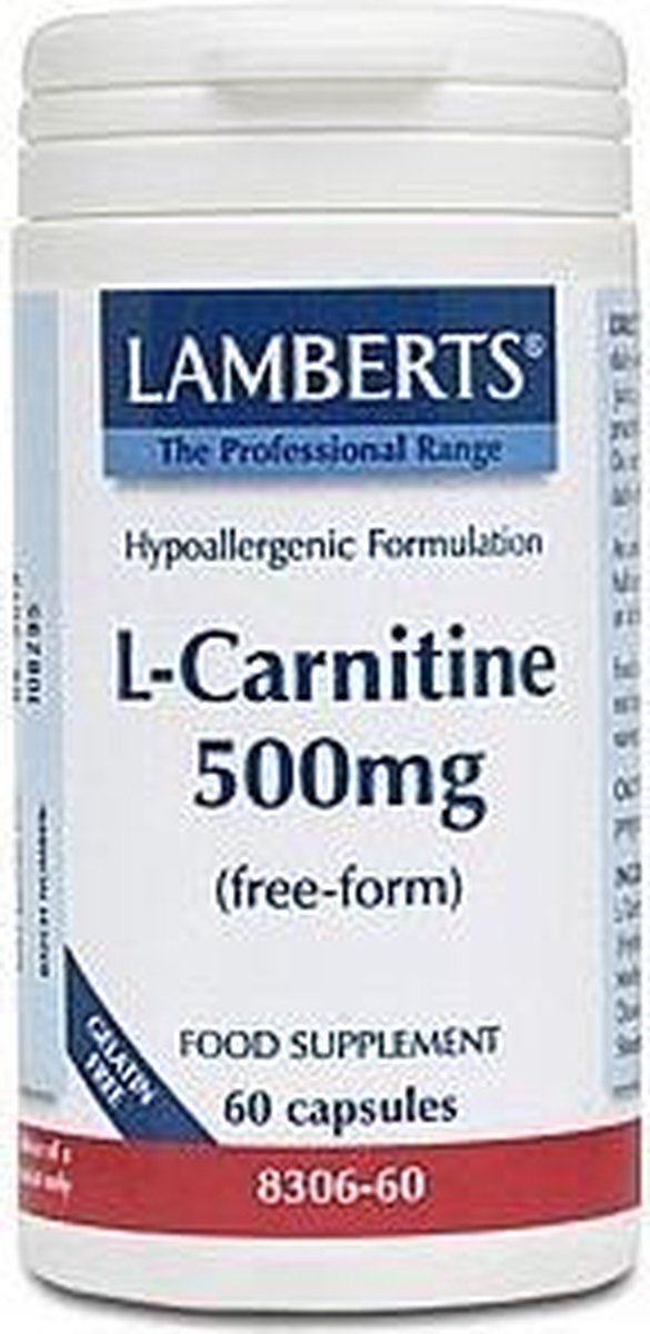 Goedkoopste Lamberts L Carnitine 500 8306 Capsules