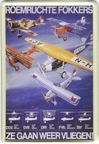 Fokker reclame Fokkers Vliegtuigen reclamebord 20x30 cm
