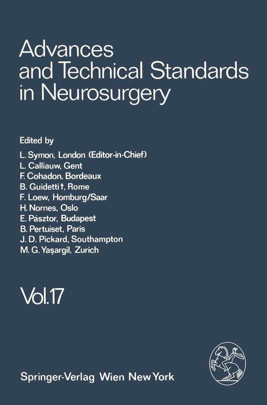 Advances and Technical Standards in Neurosurgery 17 - Advanc ... - cover
