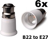 6 Stuks - B22 naar E27 Fitting Omvormer