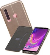 Slim Folio Case - Book Case Telefoonhoesje - Folio Flip Hoesje - Geschikt voor Samsung Galaxy A9 2018 - Goud