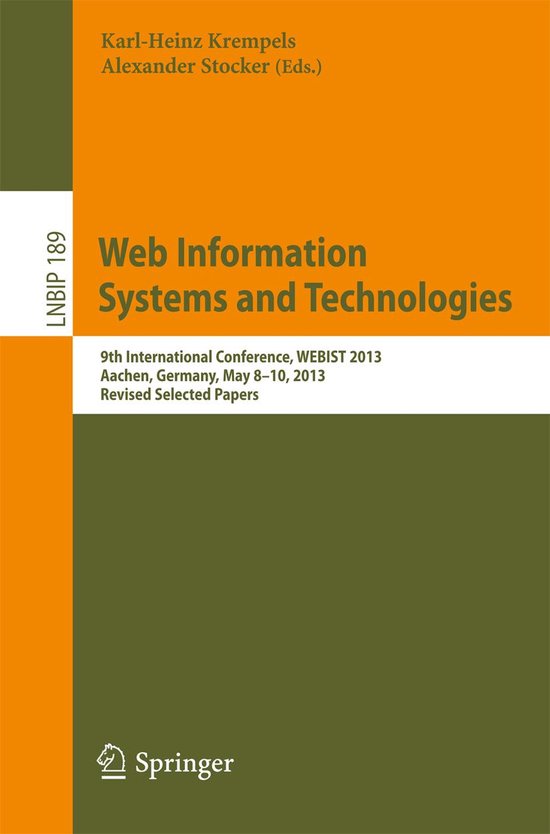 Springer Nature Proceedings Computer Science - Web Informati ... - cover