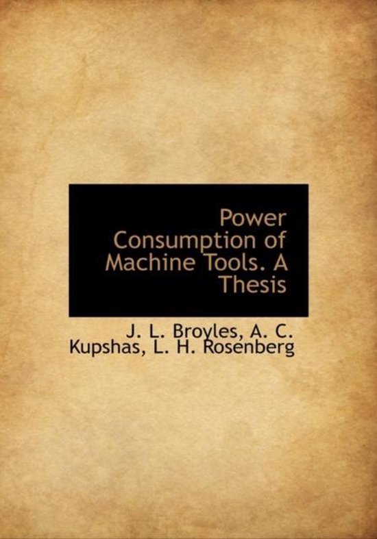 thesis on machine tools