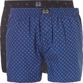 Ten Cate Heren 2Pack Wijde Boxershorts Zwart/Blauw-S (4)