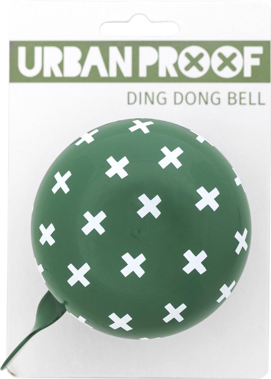 Belll Fietsbel Ding Dong 60 mm leger groen