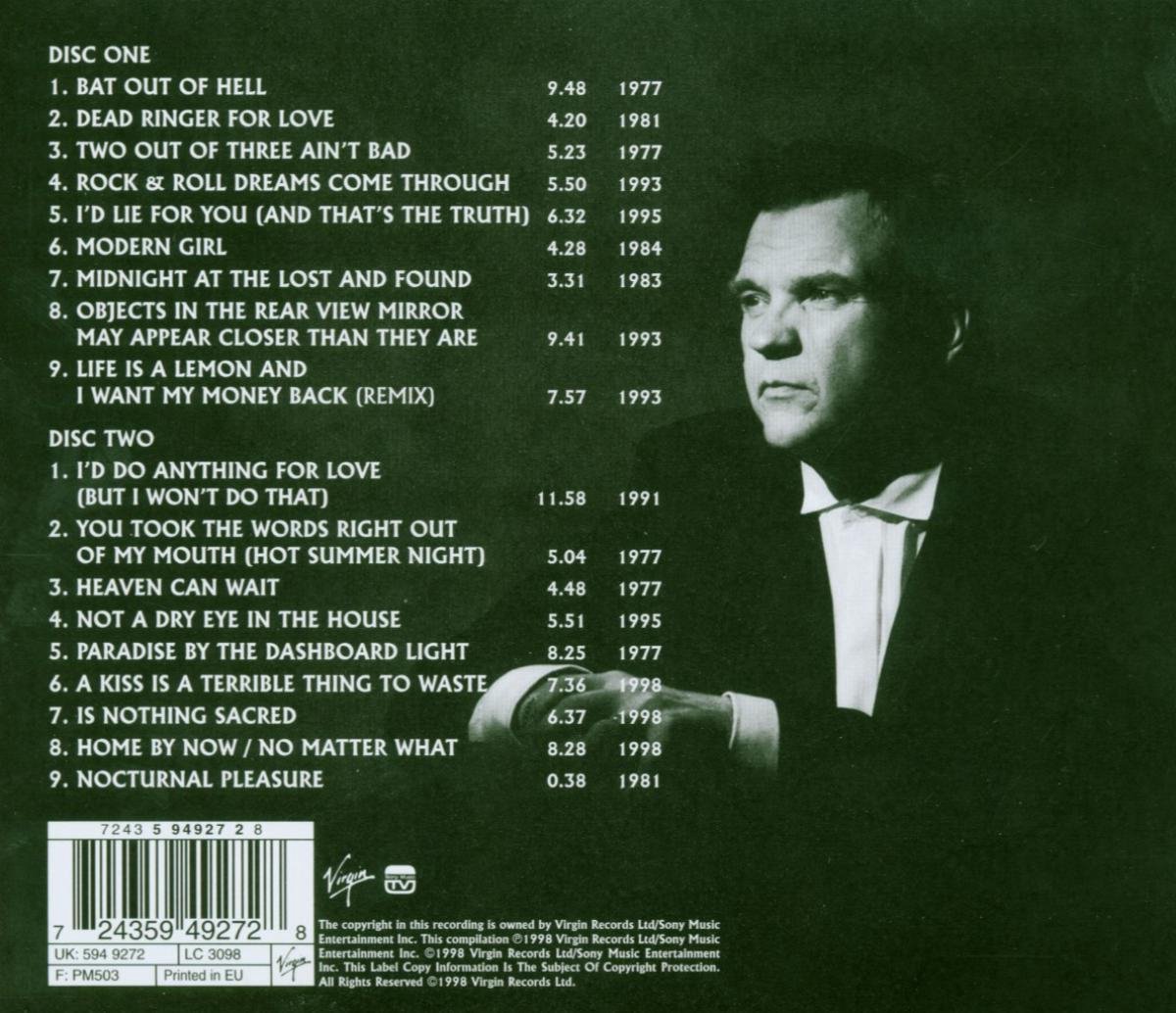 Meatloaf Best Songs List at Everett Moore blog