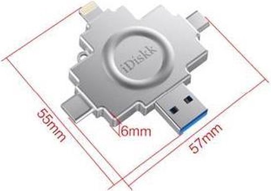 Lightning iDISKK® PRO 4 in 1 Micro-SD iPhone/iPad Memory - iDiskk