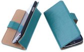 PU Leder Groen Hoesje Samsung Galaxy S5 mini Book/Wallet Case/Cover