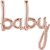 Partydeco - Folieballon Baby Rose Gold