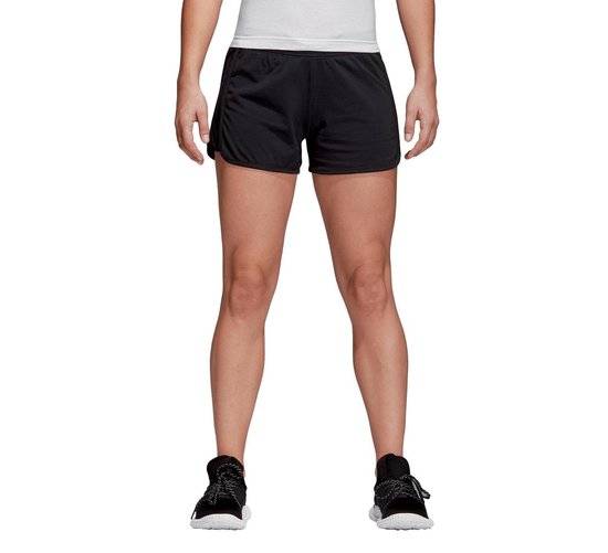 adidas Essentials Linear Jogging Short Dames Sportbroek - Maat M - Vrouwen  - zwart/wit | bol.com