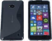 Microsoft Lumia 640 S Line Gel Silicone Case Hoesje Transparant Grijs Grey