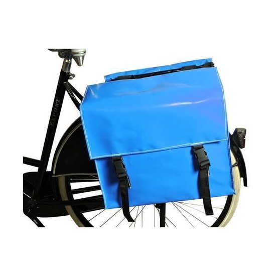 de-poort-luxe-dubbele-fietstas-55-l-blauw-bol
