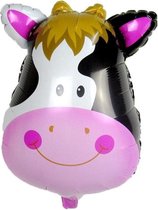 Dieren folieballon koe 42 cm - Folieballonnen/heliumballonnen - Koeien dierenthema folie ballonnen