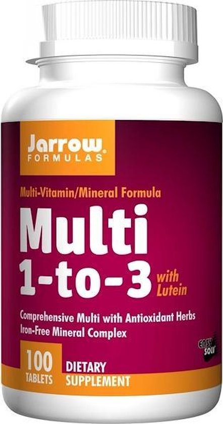Multi 1-to-3 with Lutein Iron-Free (100 tablets) - Jarrow Formulas ...