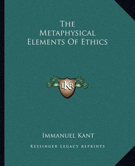 The Metaphysical Elements of Ethics - cover