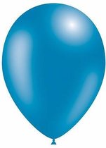 10 Metalic blauwe ballonnen