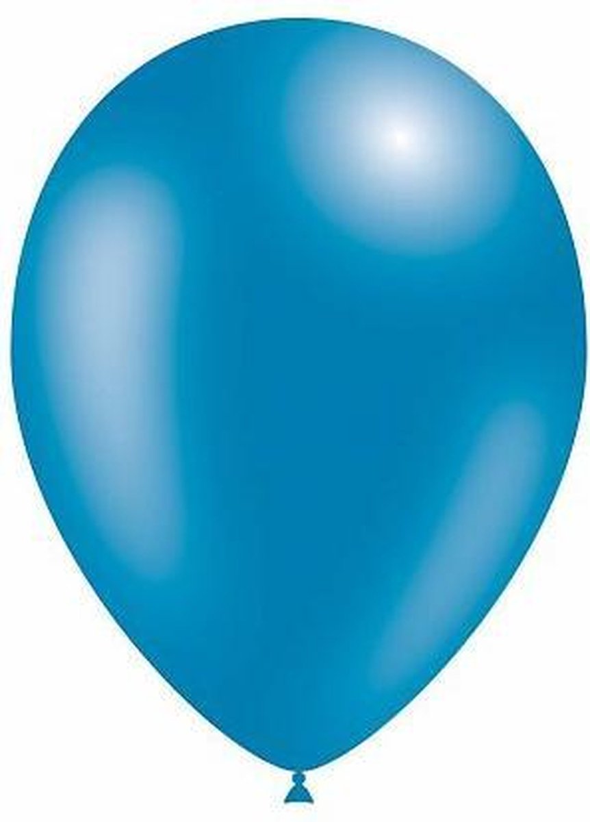 10 x metallic ballonnen – blauw hemel (bleu ciel) – Ø 30 cm