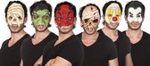 12 stuks: Masker Halloween - Latex - 6 assorti