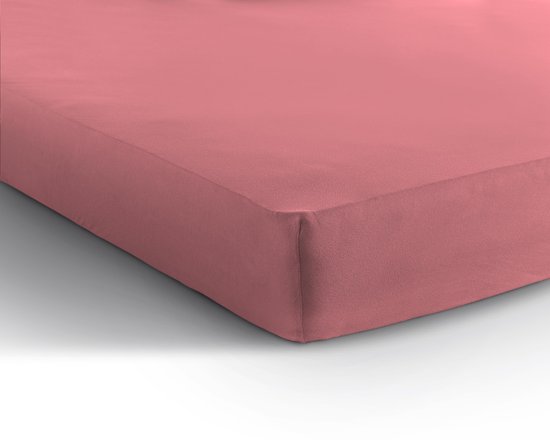 Home Care Hoeslaken Housse Jersey Stretch - 80/90 / 100x200 - Rose