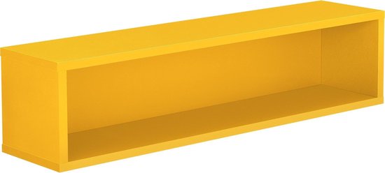 en.casa]® Design Wandplank - Wandkast - 60x15x15cm - geel | bol.com