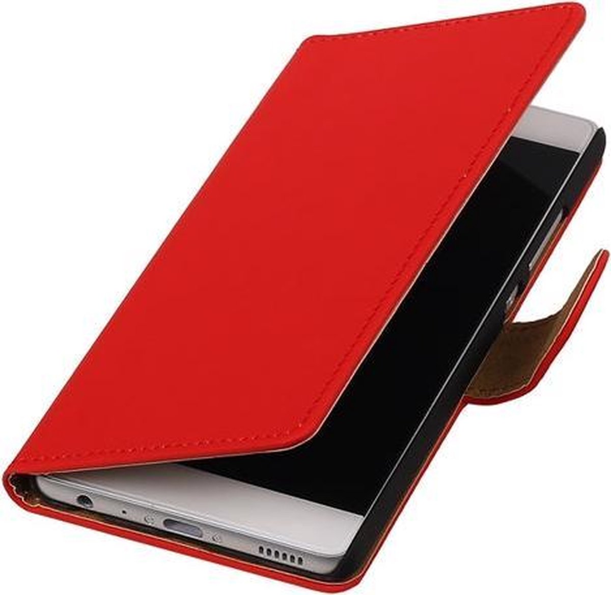 BestCases.nl Huawei Honor 6 Effen booktype hoesje Rood