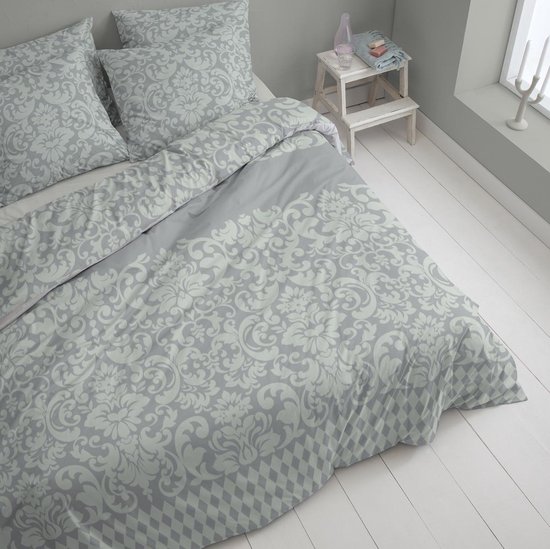 Papillon dekbedovertrek Uni Velvet - 200x200/220 cm - Groen | Leen Bakker