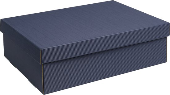 Luxe doos met deksel karton DONKERBLAUW 30,5x21,5x10cm (35 stuks)