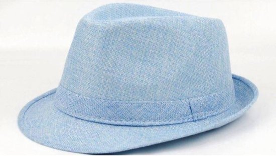 Lichtblauwe Fedora - Jazz Hat: Heren | bol.com