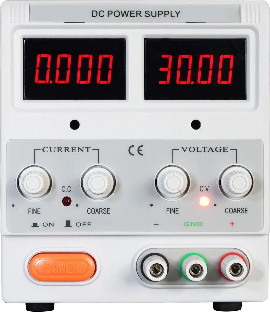 Regelbare labvoeding 030V / 05 A + 2 LCD schermen bol